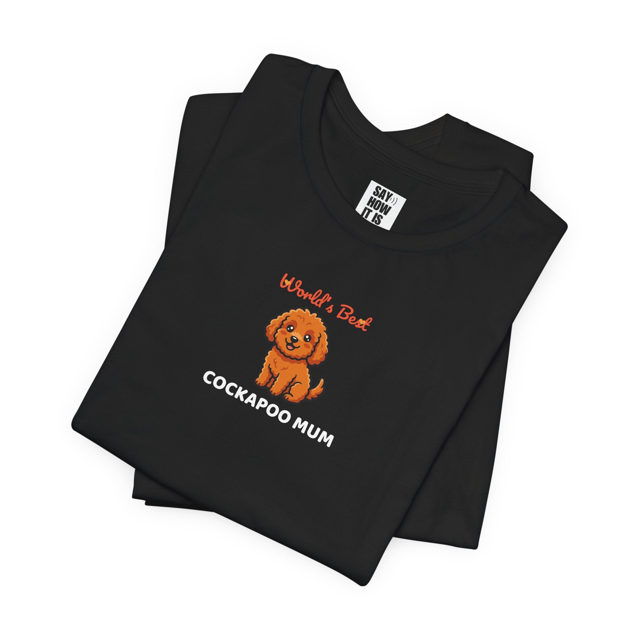 World's Best Cockapoo Mum T-Shirt-Black